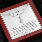 To My Little Sister Necklace - I Wish You Can See Yourself Through My Eyes - Gift for Little Sister - Alluring Beauty Necklace