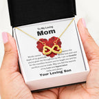 To My Loving Mom - I am so grateful for the countless lessons - Endless Love Necklace - Gift for Mom from Son