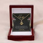 To My Wife Necklace - Emotional Jewelry Gift for Wife from Husband on Birthday, Valentine’s Day & Anniversary Moments - Anchor Pendant Necklace