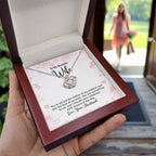 To My Wife Necklace - Romantic Gift from Husband for Valentine’s Day, Birthdays & Holiday Surprises - Crown Pendant Necklace