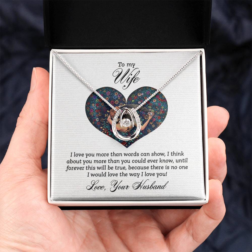 Holiday Gift for Wife - Romantic Jewelry from Husband for Christmas & Valentine’s Day - Lucky In Love Necklace