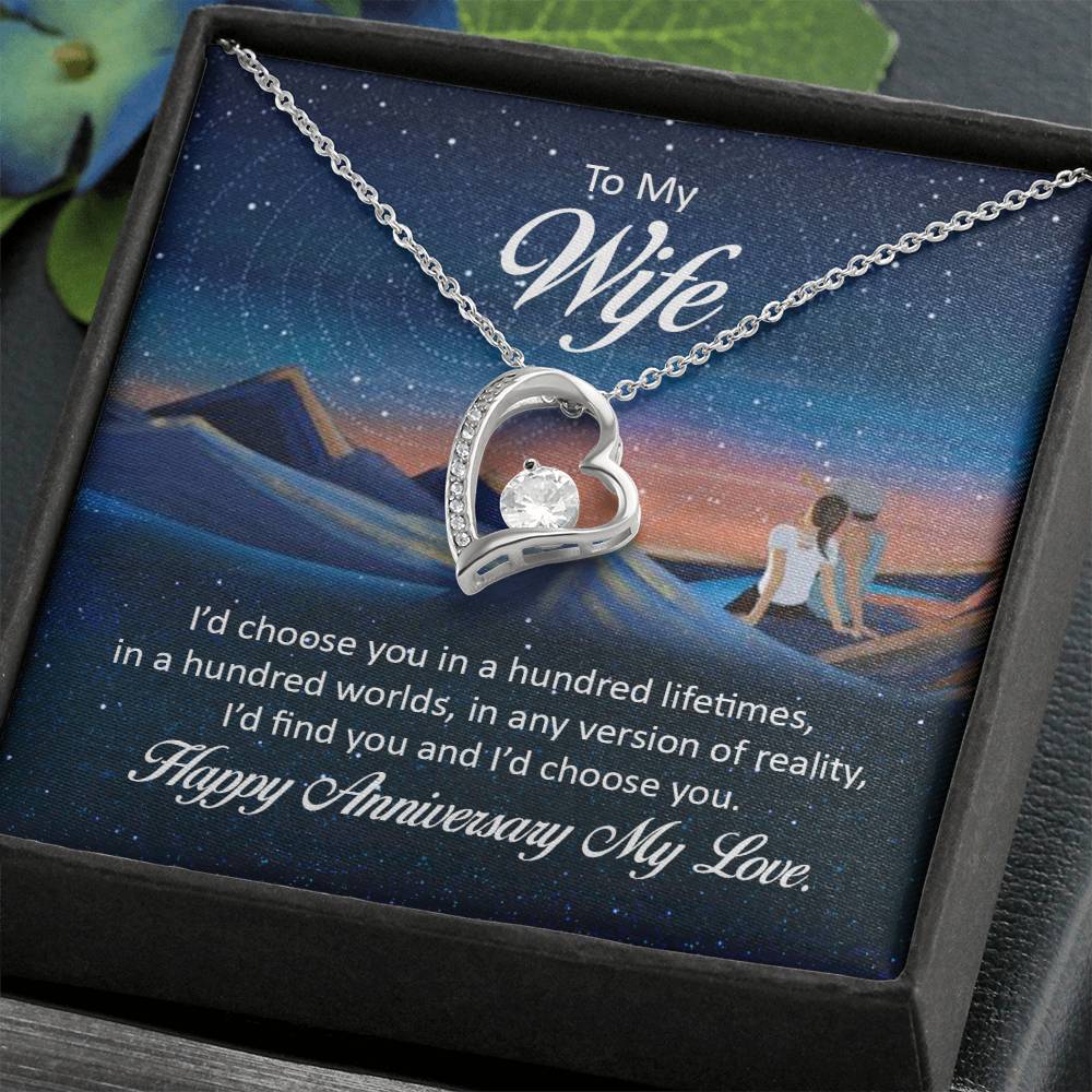 Unique Anniversary Gift for Wife - Loving Jewelry from Husband for Birthday, Valentine’s Day & Holidays - Forever Love Necklace