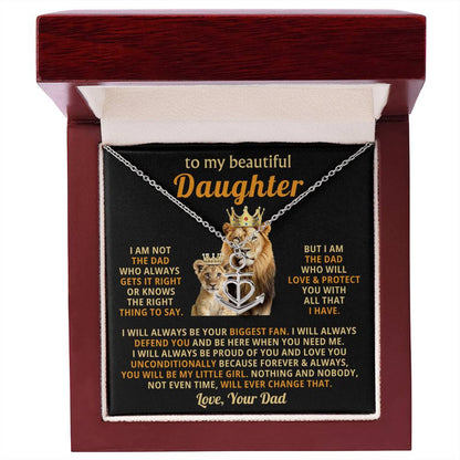 To My Daughter Necklace - I will always be your biggest fan - Gift for Daughter from Dad - Anchor Pendant Necklace