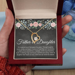 Father Daughter Necklace, Sentimental Jewelry Gift, Loving Keepsake for Daughter