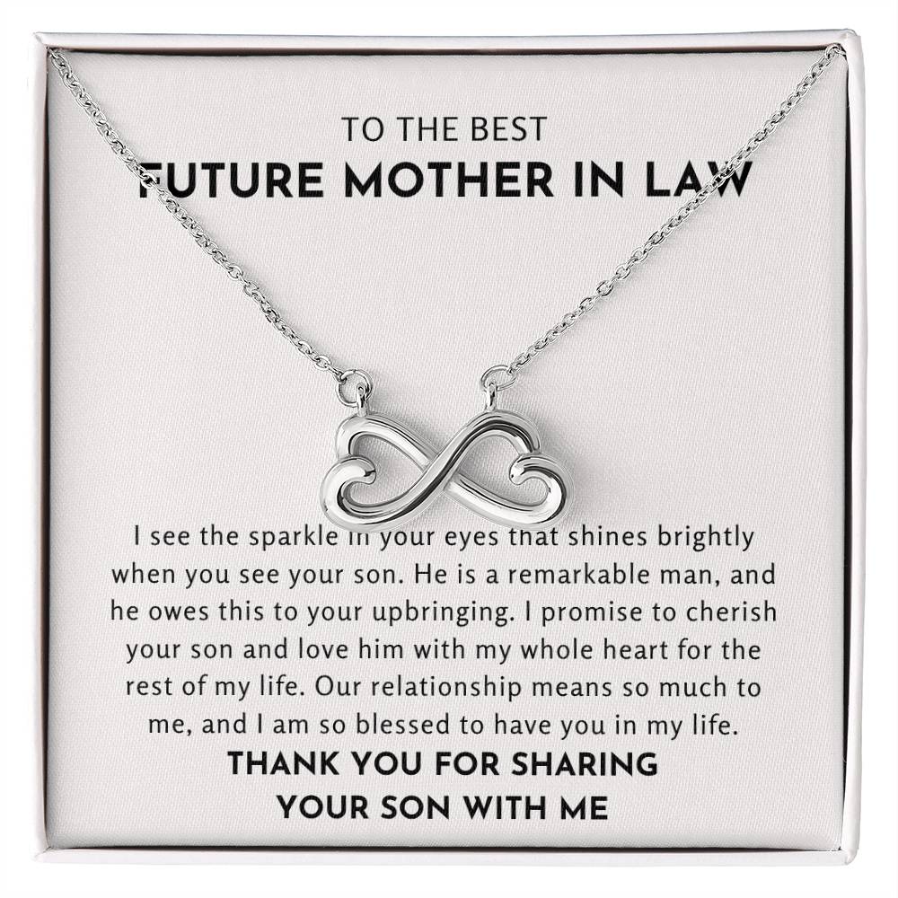 Future Mother In Law Gift - Thank You For Sharing Your Son With Me - Endless Love Necklace