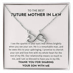 Future Mother In Law Gift - Thank You For Sharing Your Son With Me - Endless Love Necklace