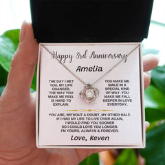Necklace for 3rd Anniversary, Elegant Gift for Her, Celebrate Love, Memories & Special Moments, Happy 3rd Anniversary