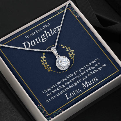 To My Daughter Necklace – Daughter Necklace for Graduation Birthday Occasions from Mum – Eternal Hope Necklace
