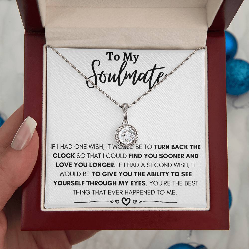 To My Soulmate Necklace - Long Distance Relationship Soulmate Gift for Romantic Occasions - Eternal Hope Necklace