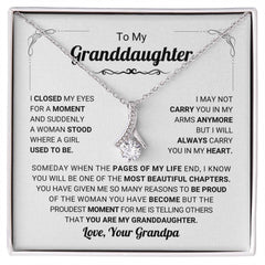 Sentimental Necklace Gift for Granddaughter, Timeless Jewelry, Keepsake of Love, Alluring Beauty Necklace, To My Beautiful Granddaughter