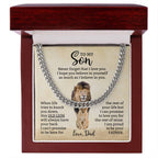 Cuban Link Chain Gift for Son, Modern Men’s Necklace for Birthday, Christmas & Graduation from Dad