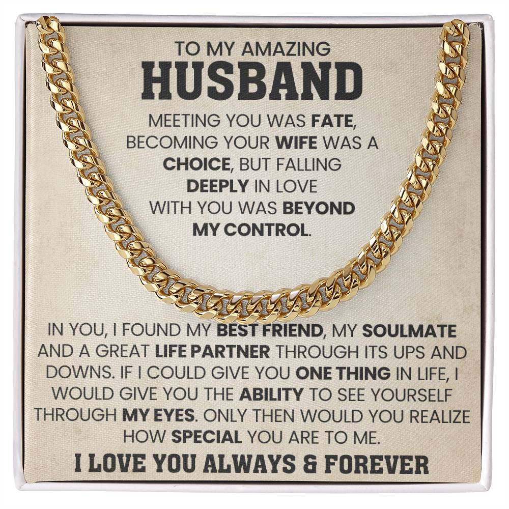 Gift for Husband from Wife - You're so special for me - Cuban Link Chain