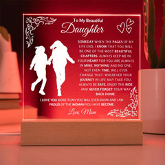 Personalized Acrylic Gift For Daughter, Loving Mother’s Day Keepsake, Custom Home Decor Piece, To My Daughter