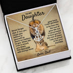 To My Daughter Necklace - I am so proud to be your father - Daughter Present from Dad - Anchor Pendant Necklace