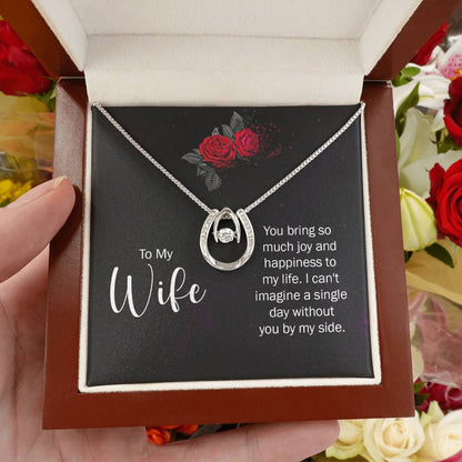 Sentimental Gift for Wife - Emotional Husband-to-Wife Jewelry for Birthday, Christmas & Valentine’s Day - Lucky In Love Necklace