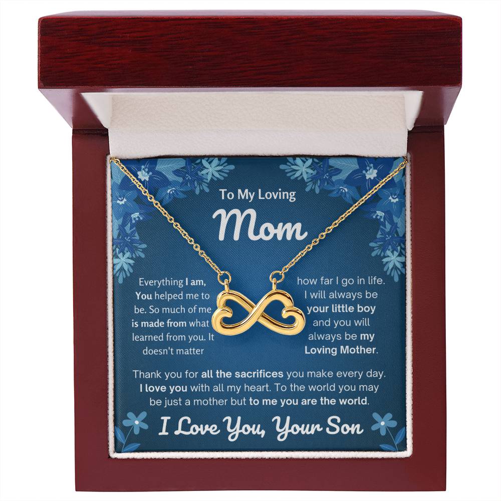 To My Loving Mom - I will always be your little boy - Endless Love Necklace - Gift for Mom from Son