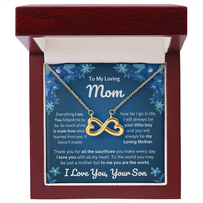 To My Loving Mom - I will always be your little boy - Endless Love Necklace - Gift for Mom from Son