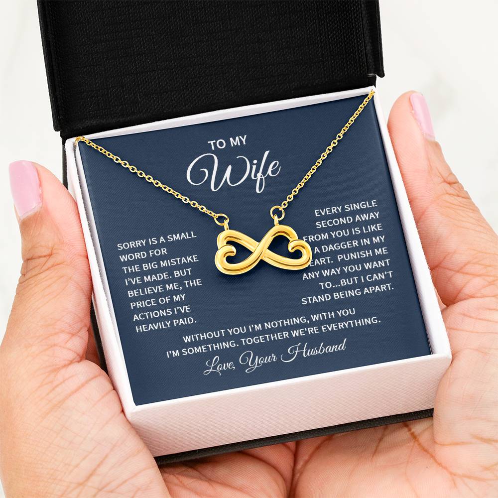 To My Wife Necklace - Beautiful Gift from Husband, Perfect for Anniversary, Valentine’s Day & Holiday Celebrations - Endless Love Necklace