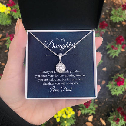 Daughter Gift for Birthday Graduation Achievements from Dad – Eternal Hope Necklace