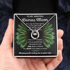 To My Bonus Mom - Thank you for loving me as your own - Lucky In Love PARTNER - Best for Birthday, Christmas & Mother's Day