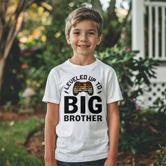 Promoted To Big Brother-White Teen Brother Tee