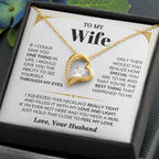 To My Wife Necklace - Romantic Husband to Wife Jewelry for Birthday, Valentine’s Day & Special Celebrations - Forever Love Necklace