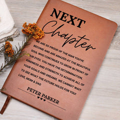 Graduation Gift for Him, Next Chapter Journal, Motivational Notebook, Next Chapter