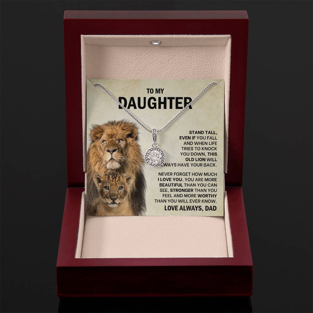 To My Daughter Necklace - Stand Tall - Dad to Daughter Gift - Eternal Hope Necklace