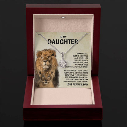 To My Daughter Necklace - Stand Tall - Dad to Daughter Gift - Eternal Hope Necklace