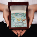 To My Doctor Wife Necklace - Heartwarming Gift from Husband for Birthday, Anniversary & Valentine’s Day - Interlocking Hearts Necklace