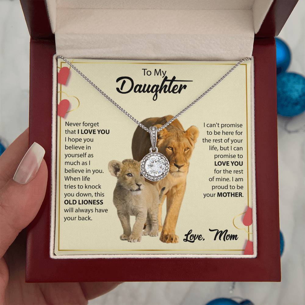 To My Daughter Necklace - Heartfelt Gift from Mom for Birthday, Graduation & Proud Mom Moments - Eternal Hope Necklace