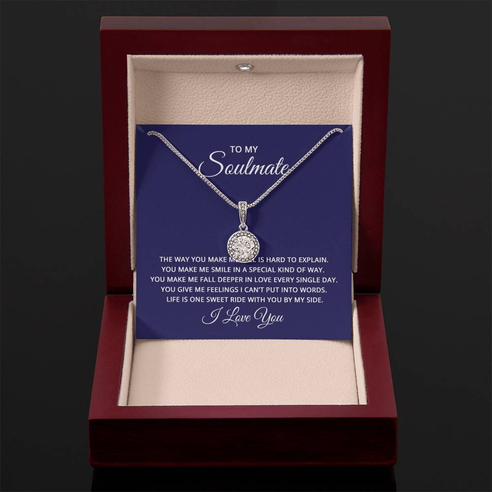 To My Soulmate Necklace - Best Soulmate Gift for Valentine’s Day & Everyday Romance - Eternal Hope Necklace