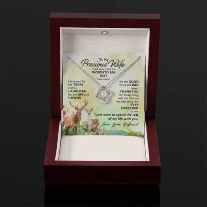 Unique Gift for Wife - Loving Jewelry from Husband for Birthday, Valentine’s Day & Holidays - Love Knot Necklace