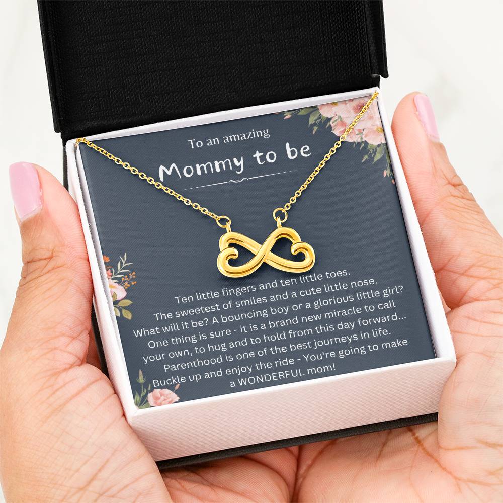 To An Amazing Mommy To Be - Ten little fingers and ten little toes - Endless Love Necklace - Expecting Mom Gift