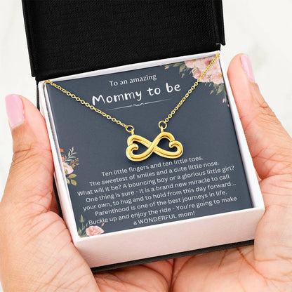 To An Amazing Mommy To Be - Ten little fingers and ten little toes - Endless Love Necklace - Expecting Mom Gift