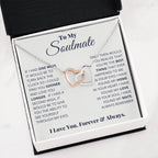 To My Soulmate Necklace - Best Gift for Soulmate for Valentine’s Day & Beyond - Interlocking Hearts Necklace