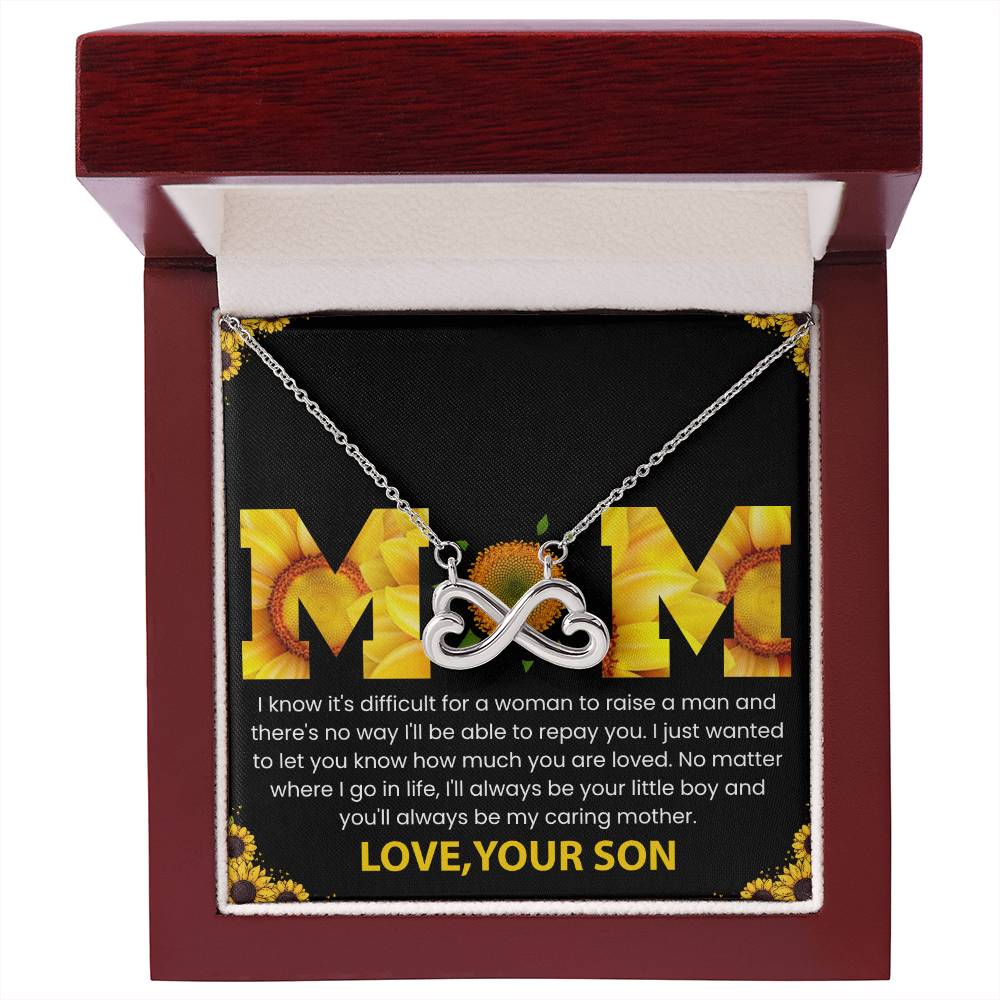 Mom - You Will Always Be My Caring Mother - Endless Love Necklace - Special Gift for Mom from Son