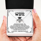 To My Wife Necklace - Romantic Birthday Gift from Husband - Scripted Love Necklace