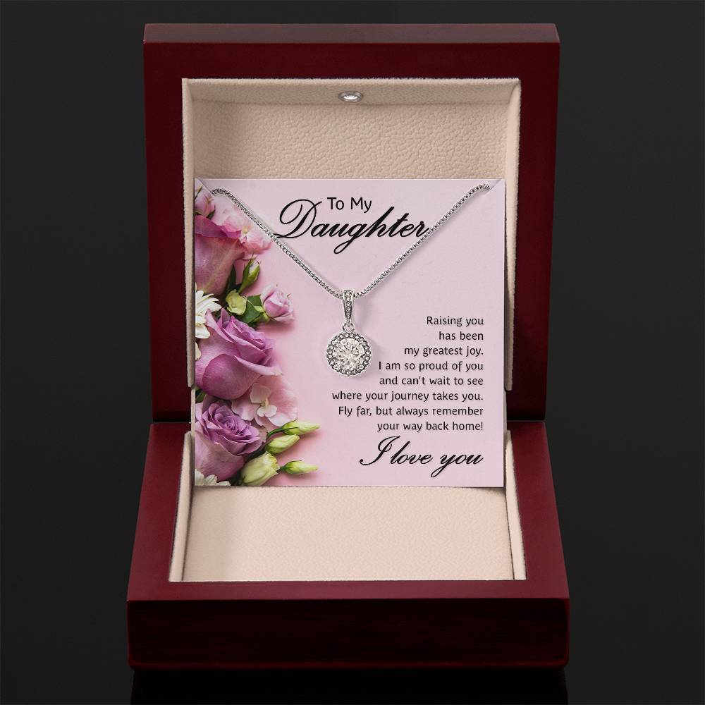 To My Daughter Necklace – Graduation Birthday Valentine’s Gift for Daughter – Eternal Hope Necklace