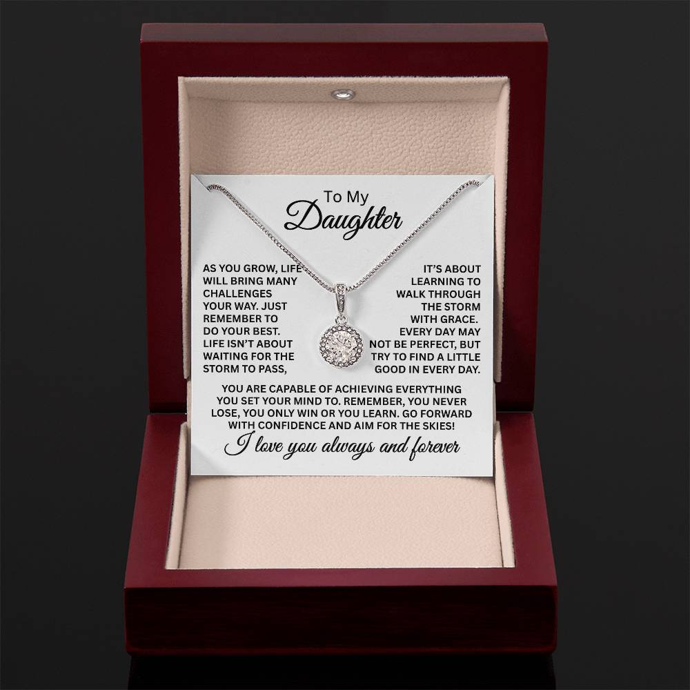 To My Daughter Necklace - I love you always and forever - Eternal Hope Necklace