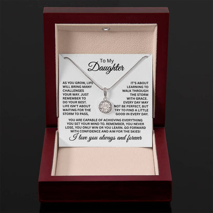 To My Daughter Necklace - I love you always and forever - Eternal Hope Necklace