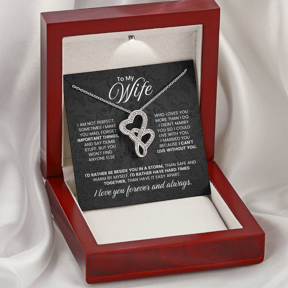To My Wife - I Can't Live Without You - Necklace Gift Set