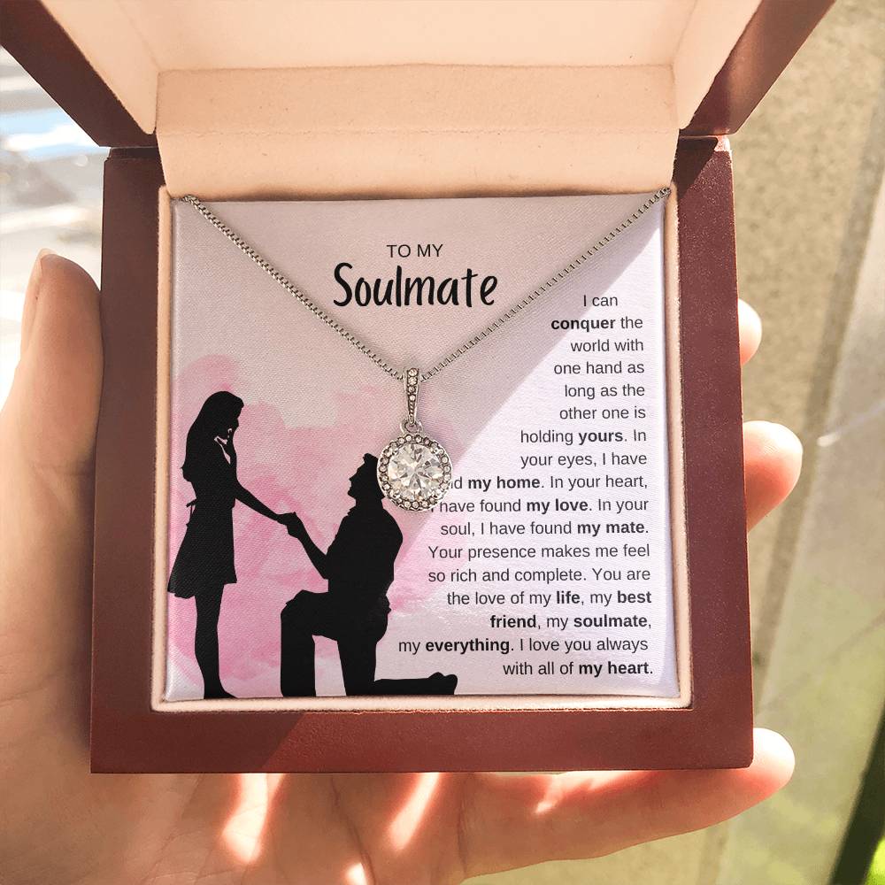 To My Soulmate Necklace - Romantic Soulmate Gift for Her for Christmas & Holiday Gifting - Eternal Hope Necklace