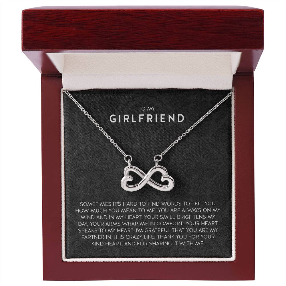 To My Girlfriend Necklace - Romantic Jewelry Gift for Christmas, Valentine’s Day & Surprises - Endless Love Necklace