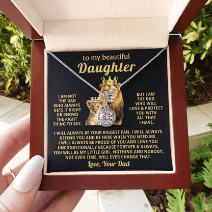 To My Daughter Necklace - Best Surprise Gift for Daughter from Dad for Graduation, Birthday & Christmas - Eternal Hope Necklace