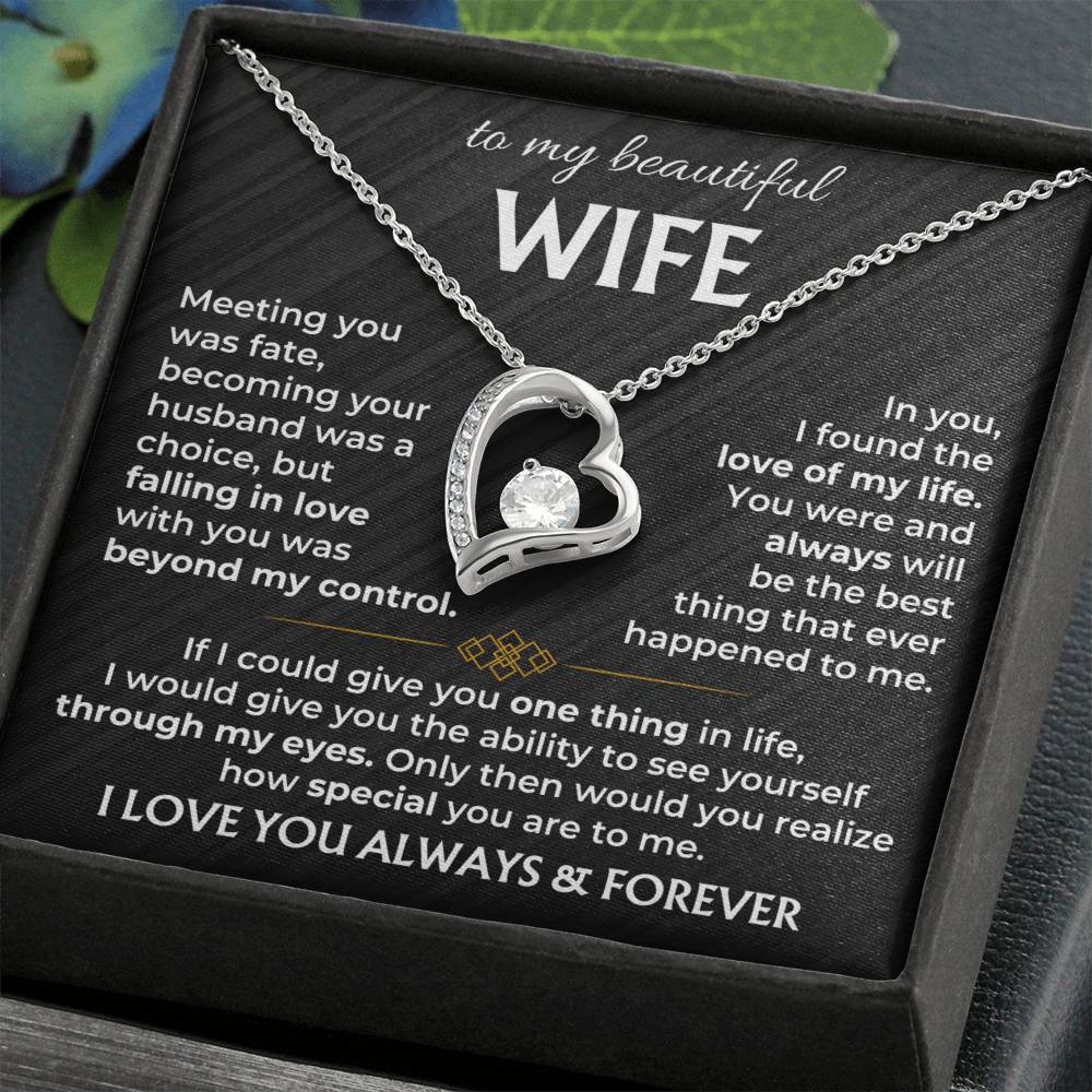 Valentine’s Day Gift for Wife - Emotional Jewelry from Husband for Anniversary Too - Forever Love Necklace