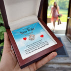 To the best navy wife in the world - I know the distance is hard - Crown Pendant Necklace