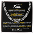 Cuban Link Chain Necklace, Gift for Son from Mom, Stylish Jewelry for Birthday, Graduation & Special Occasions