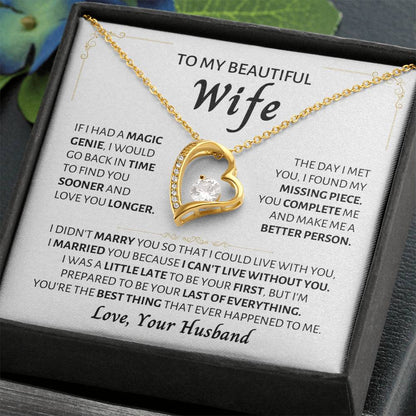 Heartfelt Gift for Wife from Husband - Romantic Jewelry for Special Occasions & Valentine’s Day - Forever Love Necklace
