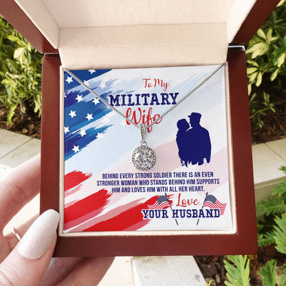 To My Military Wife from Husband - Eternal Hope Necklace